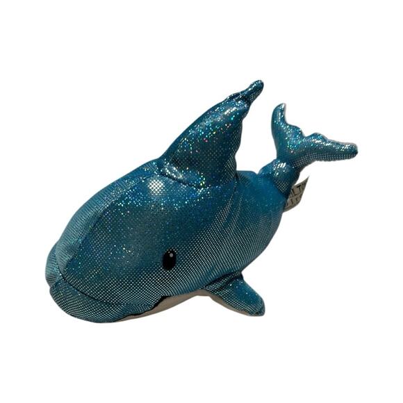 Sparkly Blue Dolphin Plush - Picture 2 of 4